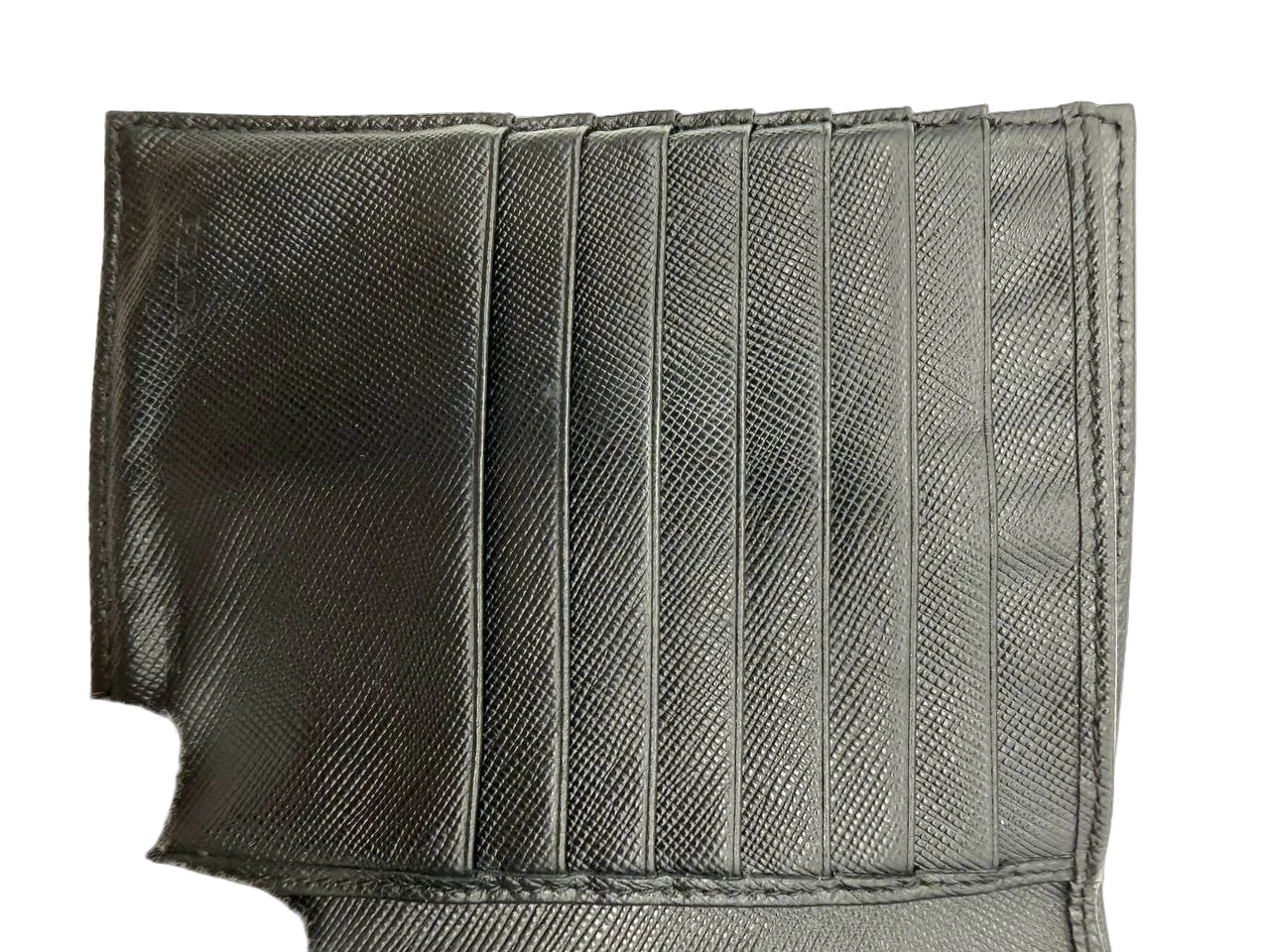 Prada Portafoglio in Saffiano Nero Micro — foto 5