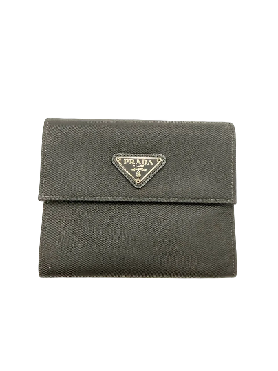 Prada Portafoglio in Saffiano Nero Micro