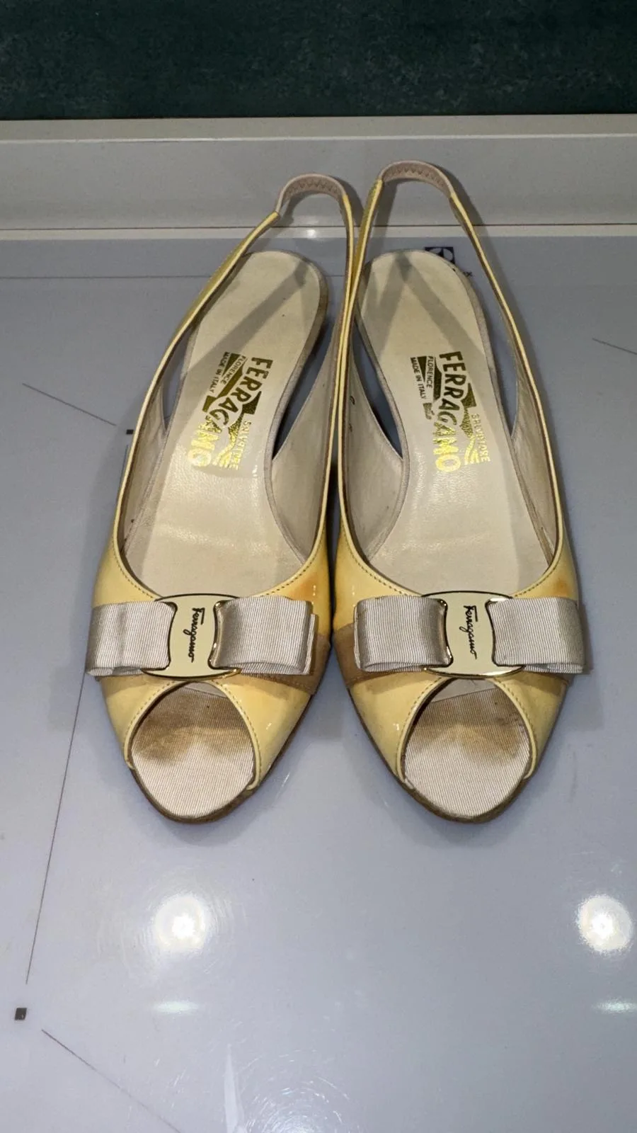 Salvatore Ferragamo – Slingback Open-Toe con Fiocco Vara (con Scatola)